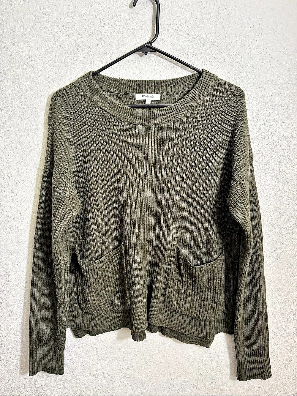 Madewell Olive Knit Sweater Size Small